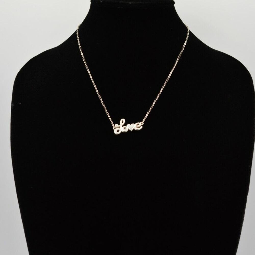 Brighton Love Pendant Collar Necklace Cursive Heart Bubbly Valentine's Day BinG